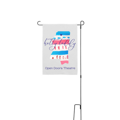 Warren "Oxford, MS" Art Fill Flag, a White 12" x 18" Yard Flag with Stake