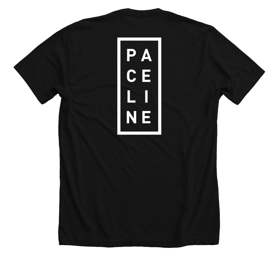 Paceline 2026, a Solid Black Blend Premium Unisex Tee (back-view)