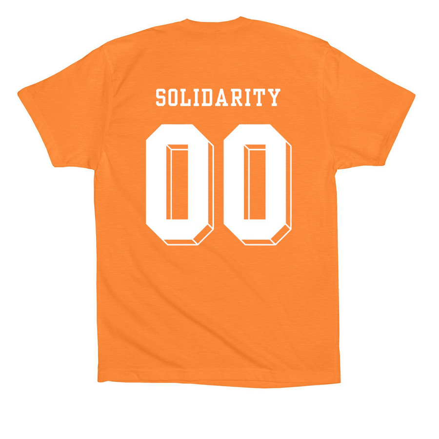 Creamsicle, a Burnt Orange Premium Cotton Tee (back-view)