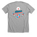 NursesCallTheShots, a Athletic Heather Premium Unisex Tee (back-view)