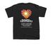You are a glittering mirror of Divine Love!, a Black Youth Unisex Tee (back-view)
