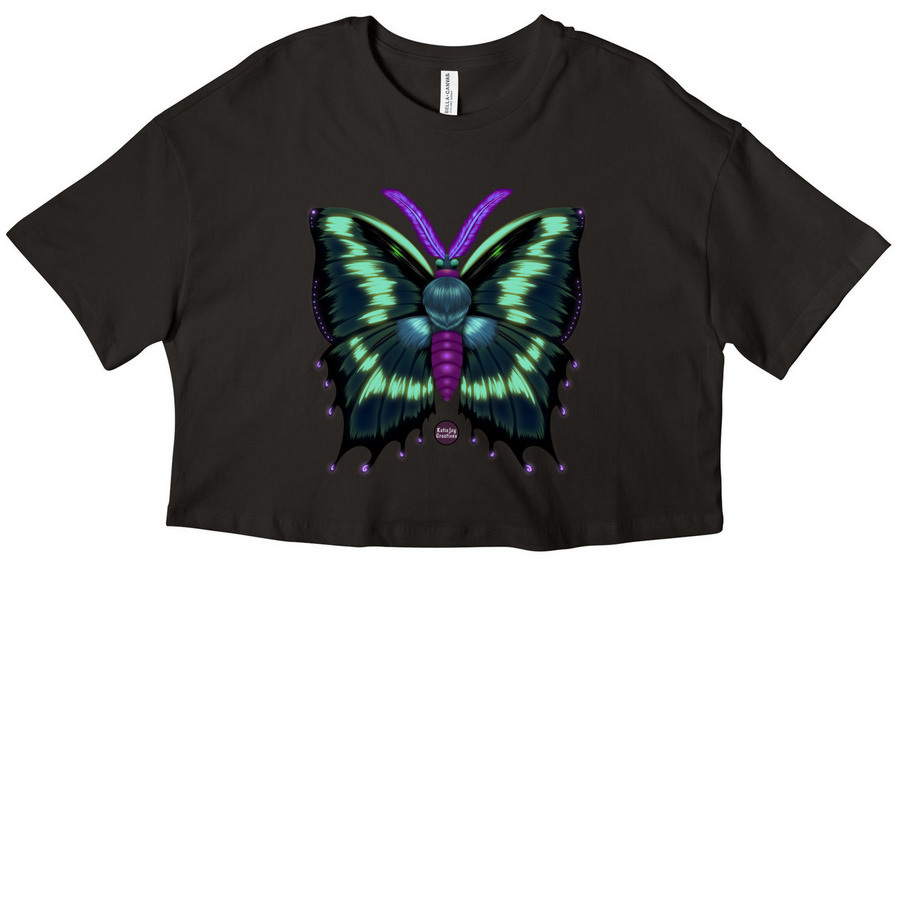 Moth Wearables, a Black Women?s Cropped Cotton Tee