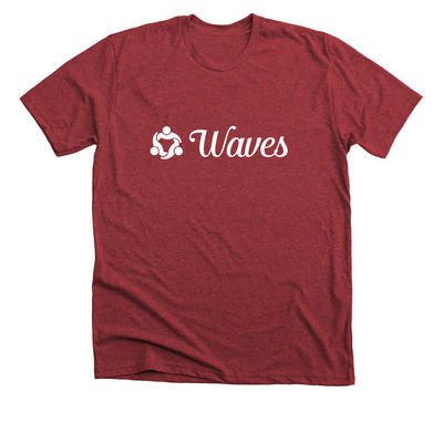 Waves, a Heather Canvas Red Premium Unisex Tee