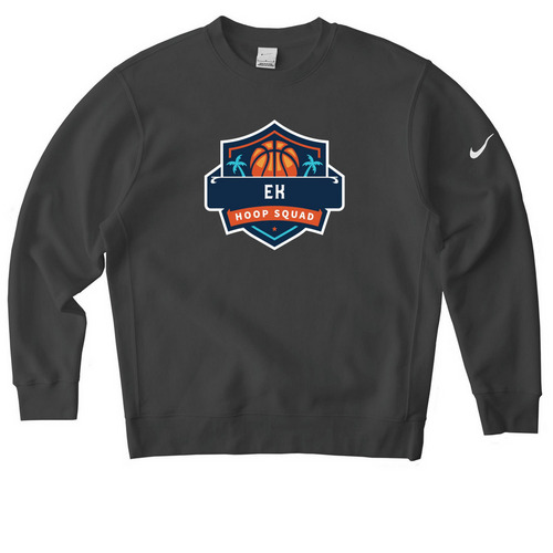 Elite Activewear, a Anthracite Nike Club Fleece Crewneck Sweatshirt