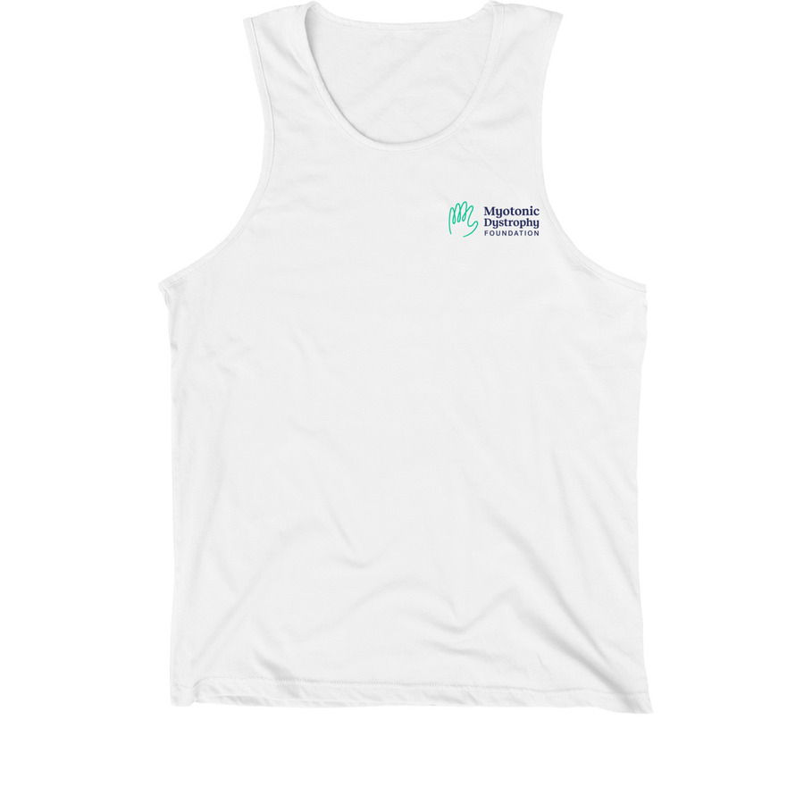 MDF & Myotonic Dystrophy In Motion, a White Premium Cotton Tank