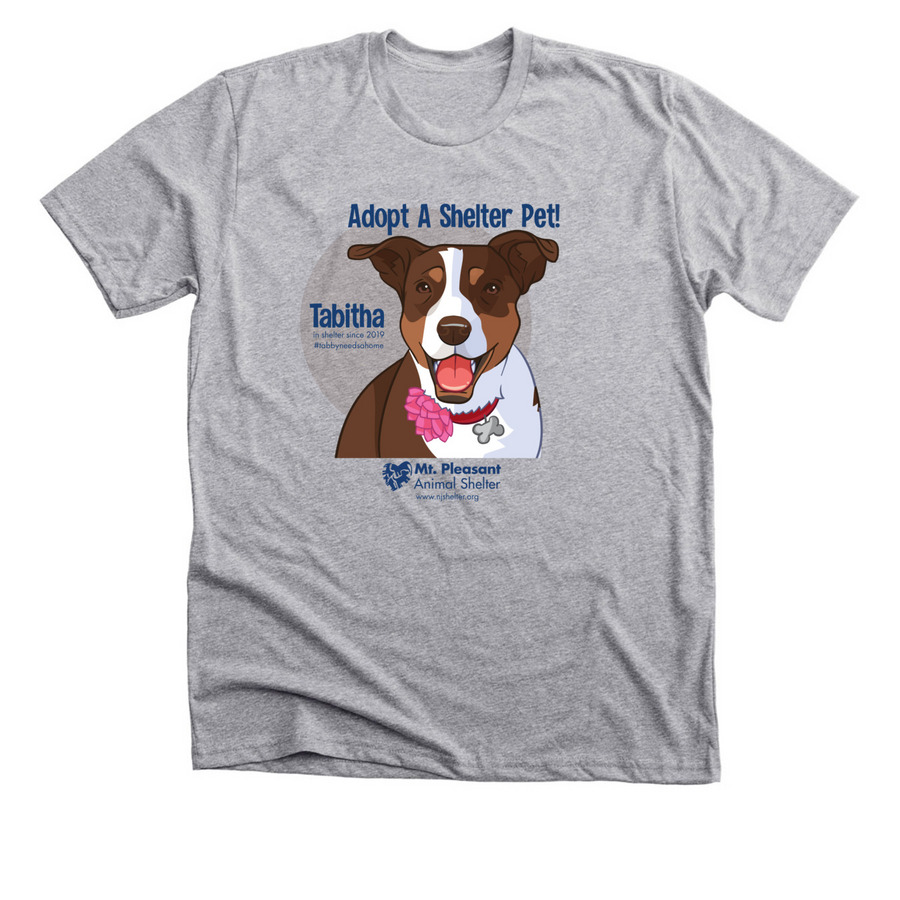 Adopt A Shelter Pet, a Athletic Heather Premium Unisex Tee