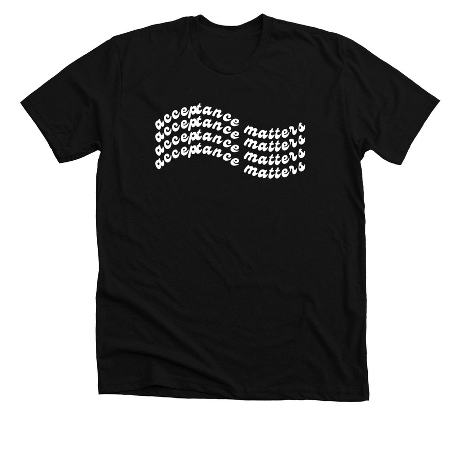Acceptance Matters, a Solid Black Blend Premium Unisex Tee